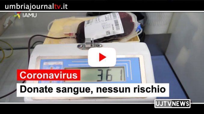 Coronavirus, donate il sangue, nessun rischio per i donatori