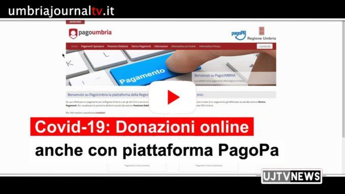 Coronavirus, anche piattaforma 'Pagoumbria' per donazioni