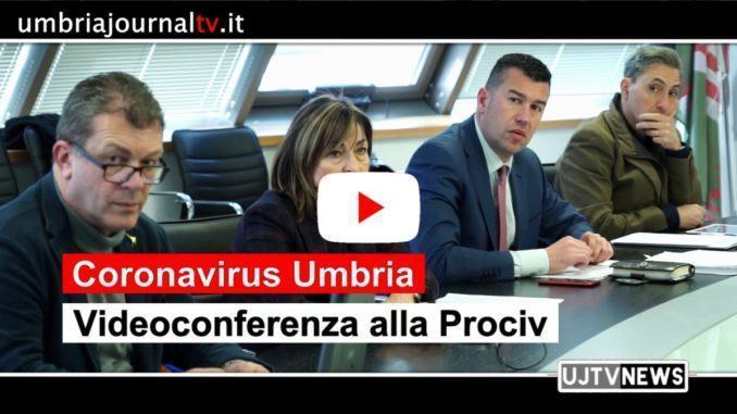 Coronavirus Umbria, videoconferenza dalla sede Prociv