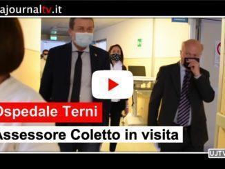Covid-19, fase 3, assessore Coletto visita ospedale di Terni