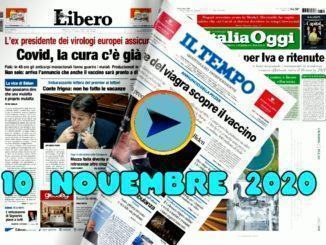 Video rassegna stampa, giornali in pdf del 10 novembre 2020