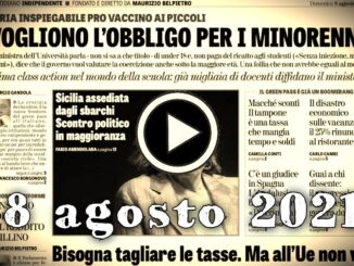 Video rassegna stampa sfogliabile, giornali in pdf 8 agosto 2021