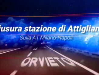 A1 Milano-Napoli: chiusure notturne della stazione di Attigliano