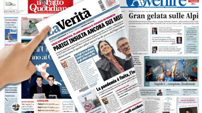 Video rassegna stampa del venerdì 5 maggio 2023, prime pagine