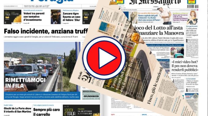 La rassegna stampa del mattino 25 9 2023, prime pagine in pdf