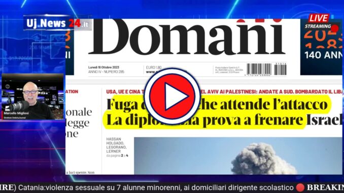 LIVE Streaming, rassegna stampa del 16 ottobre 2023 Tv e Social