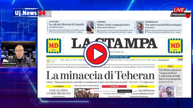 La rassegna stampa LIVE di lunedì 23 ott 2023 diretta streaming