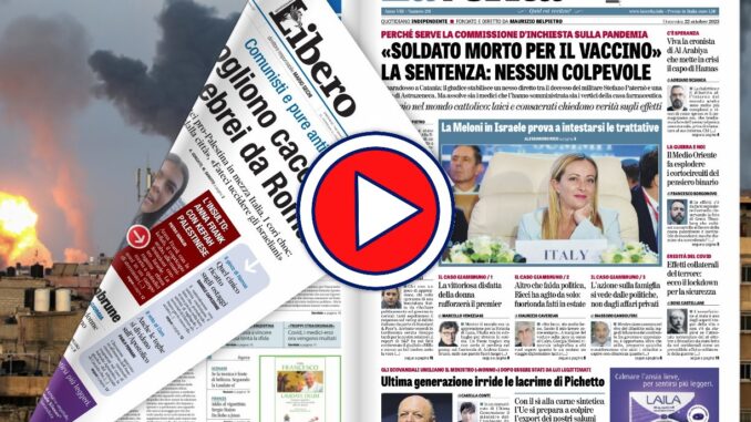 La rassegna stampa da sfogliare domenica 22 ottobre 2023