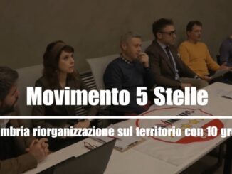 Conferenza stampa del M5S a Perugia sulla riorganizzazione