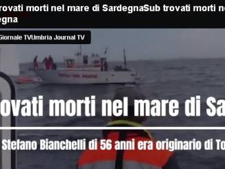 Morti il sub di Todi e il collega, dispersi nel mare sardo