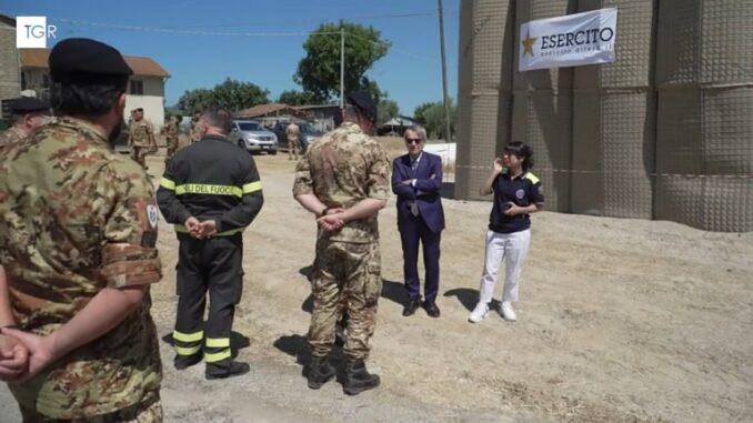 Operazione di disinnesco di un ordigno bellico a Petrignano