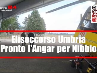 Consegnato l'hangar temporaneo per elicottero Nibbio a Foligno