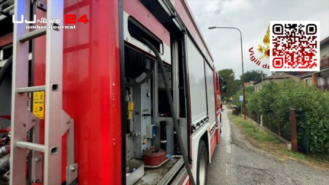 Incendio in appartamento a Castiglione della Valle
