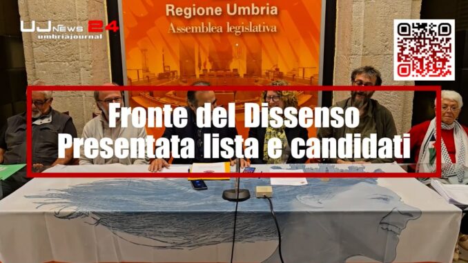 Presentata la lista del Fronte del Dissenso per le elezioni umbre
