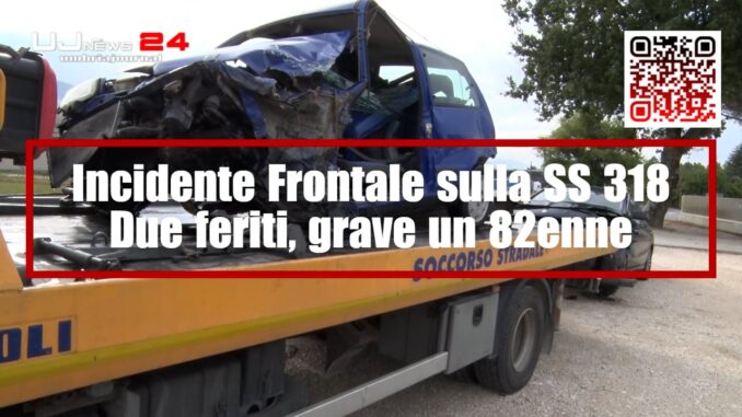 Incidente Frontale sulla SS 318: due feriti, grave un 82enne è in terapia intensiva