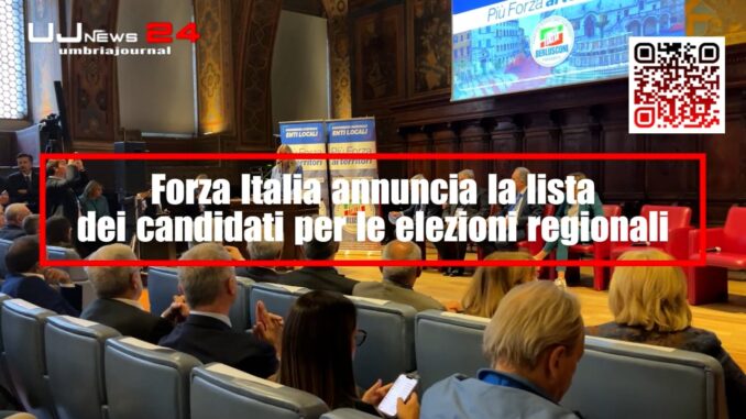 Forza Italia annuncia la lista dei candidati per le elezioni regionali