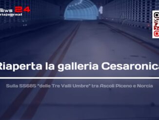 Riaperta definitivamente la galleria Cesaronica fra Umbria e Marche