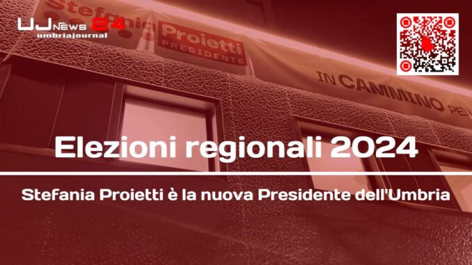 Elezioni Regionali, Stefania Proietti è la nuova presidente dell'Umbria