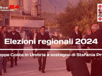 Giuseppe Conte a Terni poi a Perugia, a sostegno della Proietti