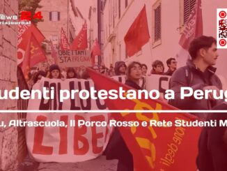 Proteste a Perugia, studenti di Udu, Altrascuola, Il Porco Rosso e Rete Studenti Medi in sciopero