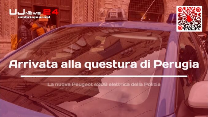 Presentata a Perugia la nuova Peugeot e-208 elettrica per la Polizia di Stato