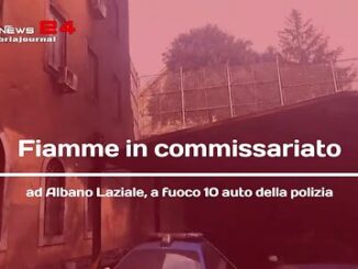 Fiamme in commissariato [Video] ad Albano Laziale, a fuoco 10 auto della polizia