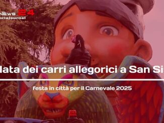 Sfilata dei carri allegorici a San Sisto, festa in città