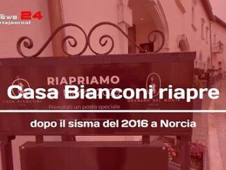 Casa Bianconi riapre dopo il sisma [Audio intervista con Vincenzo Bianconi] del 2016 a Norcia