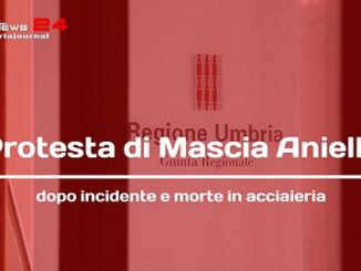 Protesta di Mascia Aniello dopo incidente in acciaieria