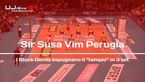La Sir Susa Vim Perugia vince in tre set e conduce la serie 2-0