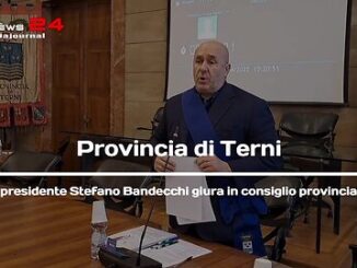 Stefano Bandecchi ha giurato da Presidente Provinciale di Terni