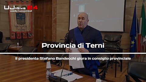 Stefano Bandecchi ha giurato da Presidente Provinciale di Terni