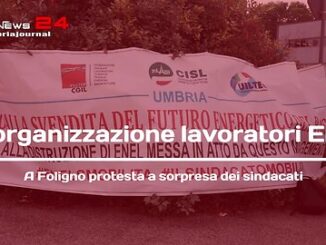 Protesta sindacale a Foligno contro riorganizzazione Enel