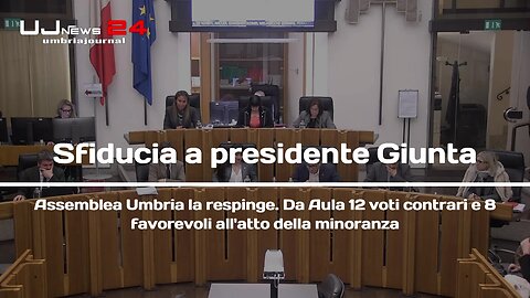 Assemblea Umbria respinge sfiducia a presidente Giunta
