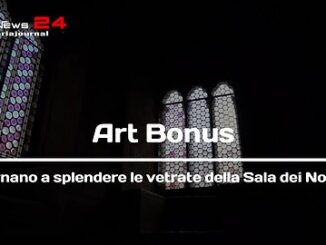 Restaurate le vetrate della Sala dei Notari a Perugia