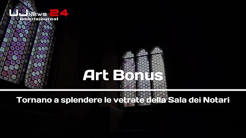 Restaurate le vetrate della Sala dei Notari a Perugia