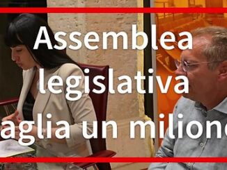 Assemblea legislativa taglia un milione, prima fase del piano