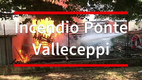 Incendio a Ponte Valleceppi, fiamme alte e rischio esplosione