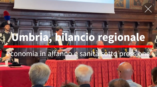 Rendiconto Regione Umbria 2024 parificato, due spese sospese