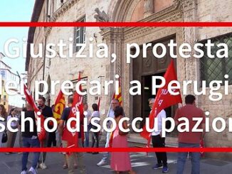 Precari della Giustizia in piazza, protesta a Perugia
