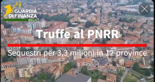 Truffe al PNRR, sequestri per 3,3 milioni in 12 province