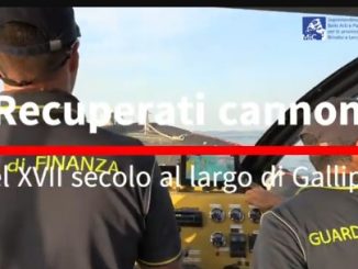 Recuperati cannoni del XVII secolo al largo di Gallipoli