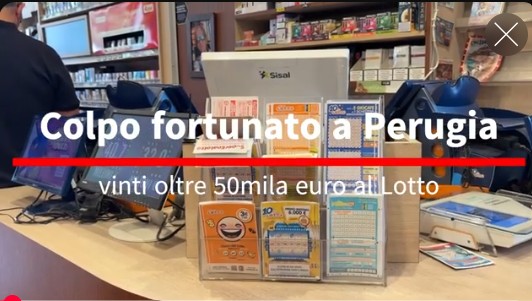 Colpo fortunato a Perugia: vinti oltre 50mila euro