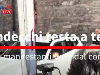 Sommossa sotto Palazzo Spada a Terni, tra sindaco Bandecchi e manifestanti ProPal