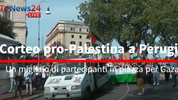 Perugia, corteo pro-Palestina attraversa il centro