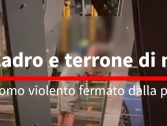 Ladro e terrone di m...uomo violento fermato dalla polizia