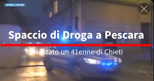 Blitz antidroga a Pescara, biker arrestato con maxi sequestro