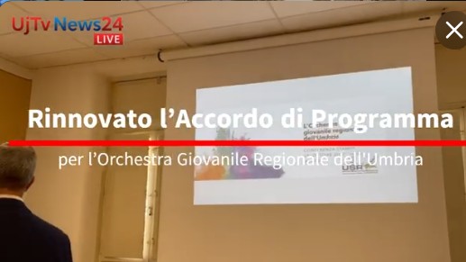 Rinnovato l’Accordo di Programma per l’Orchestra Giovanile Regionale dell’Umbria: un progetto che crea futuro