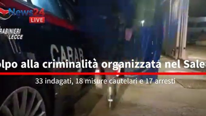 Maxi operazione anti-crimine nel Salento, Carabinieri in azione