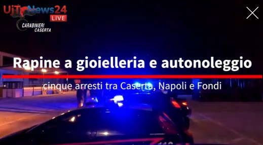 Misure cautelari per banda di rapinatori tra Napoli e Caserta
